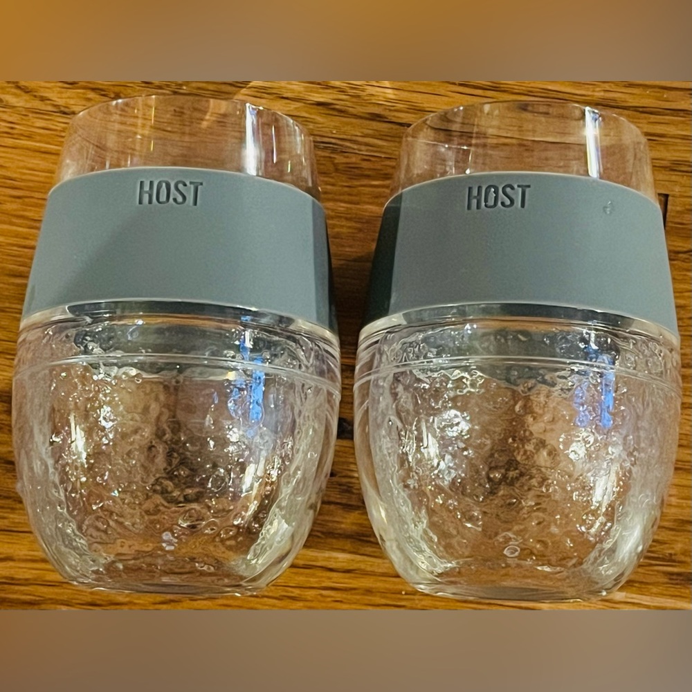 HOST Wine Freeze Cup Set in Grey, NWOT, set of 2